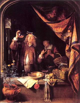 A Doctor Examining Urine