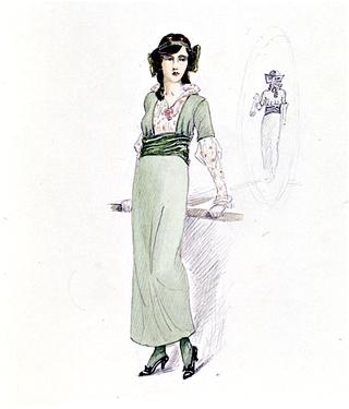 Self-Portrait, inspired by a fashion plate