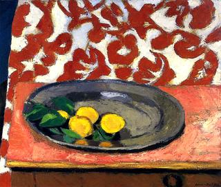 Lemons on a Pewter Plate
