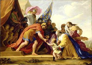 Veturia and Volumnia before Coriolanus
