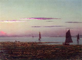 Sailboats off the Connecticut Shore