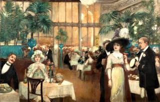 Diner at Restaurant and Casino