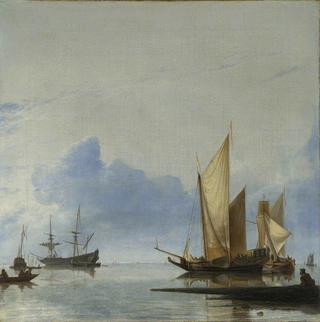 一艘荷兰游艇和其他船只被海岸封锁了