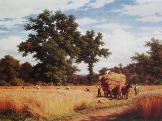 Cornfield with Oaks