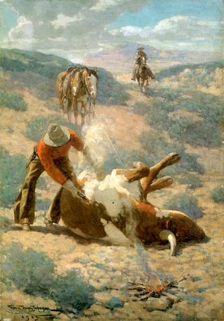 Branding a Steer
