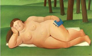 Reclining Nude with Book