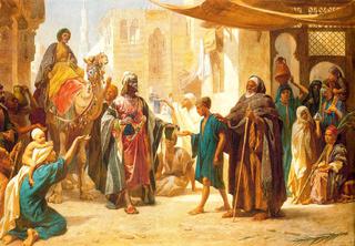 Sheik Distributing Alms