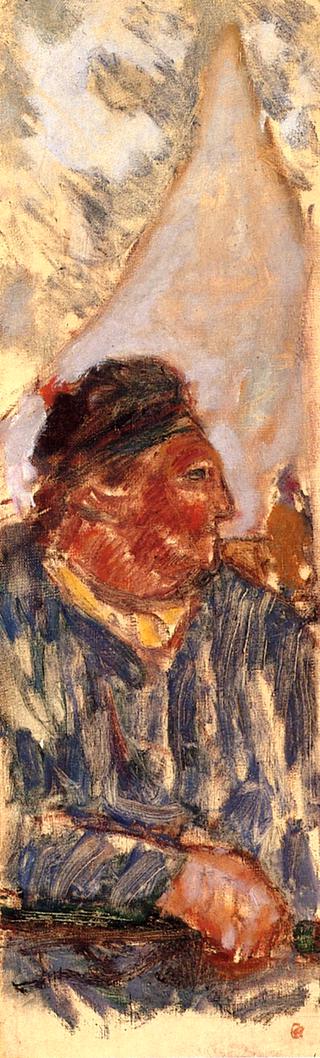 Fishermen: One of a Pair of Paintings