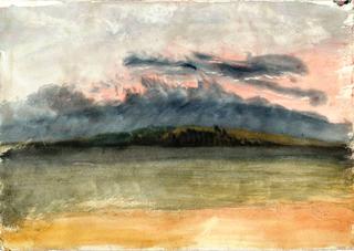 Storm Clouds, Sunset with a Pink Sky