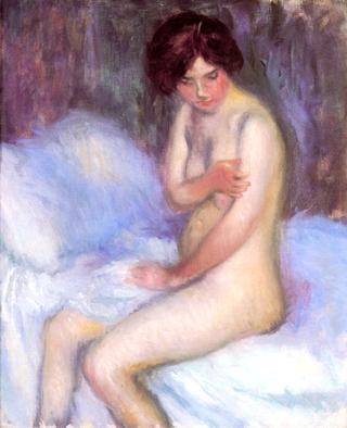 Nude Sitting on a Bed
