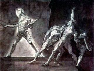 Hamlet and his father's Ghost