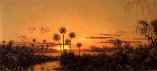 Florida River Scene: Early Evening, After Sunset