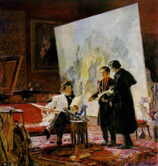 Poet Taras Shevchenko Visits Karl Bryullov in His Studio