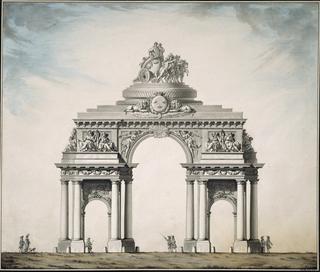 Triumphal Arch with the Royal Swedish Coat of Arms