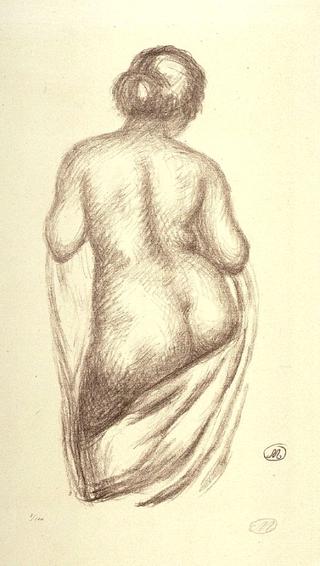 Femme de dos, drapée