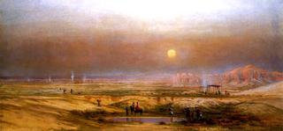 Indian Encampment in the Desert