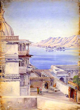 Pichola Lake and Island of Jagmandir, Udaipur. 'Decr. 1878'