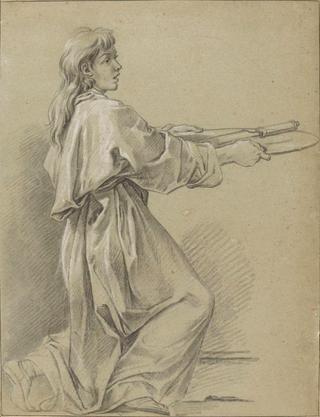 A Young Deacon Knelt, Holding a Sacrificial Dagger