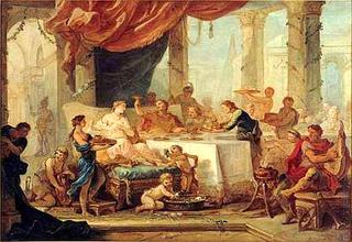 Story of Mark Antony - The Banquet of Cleopatra (study)