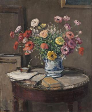 Bouquet of buttercups on a table