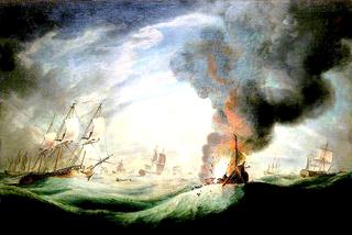 1782年9月失去皇家海军“雷米利”号：炸毁沉船