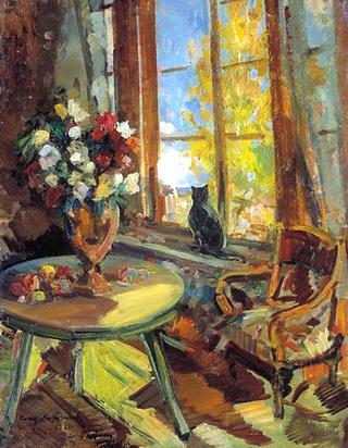 Black Cat at a Windowsill