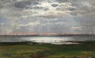 Coastal Landscape at Sunset