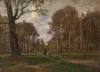 Birches near the Rotunda Vienna Prater