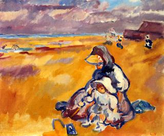Mother and Child on the Beach