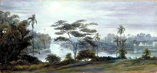 Moonlight View from the Istana, Sarawak, Borneo