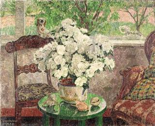 Interior with White Azalea