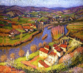 The Lot River at Saint Cirq la Popie