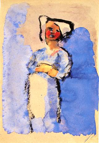 Actress, White and Blue