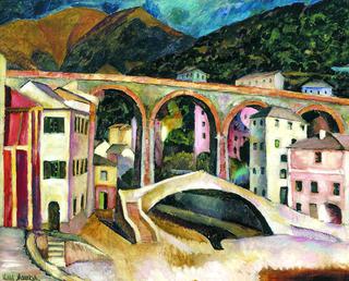Italy. Landscape with an Aqueduct