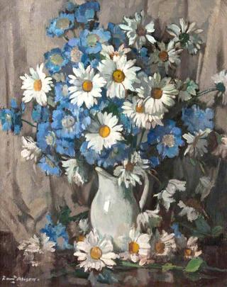 Blue and White Flowers