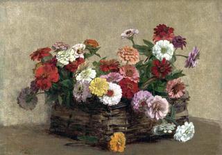 Panier and Zinnias