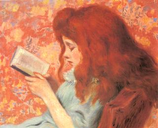 Girl reading a book