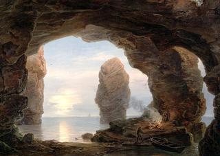 Fisherman in a Grotto, Helgoland