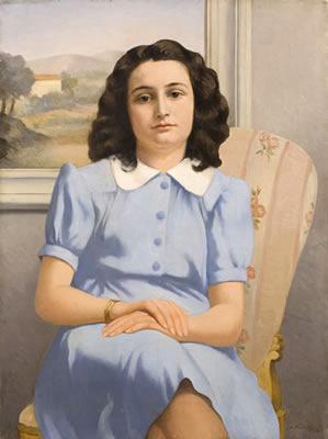 Interior with sitting Girl