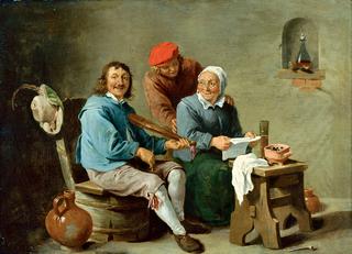 Domestic Scene with Three Figures