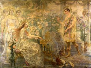 Saint Cecily and Saint Valerian
