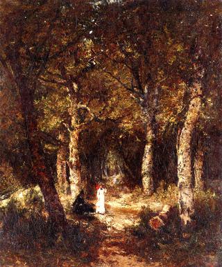 Young Women in the Woods