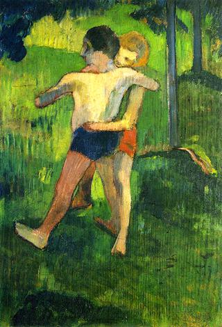 Children Wrestling