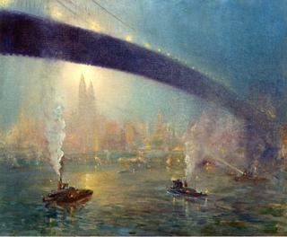 The Brooklyn Bridge at Night