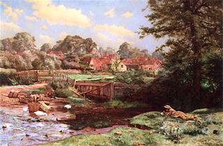 Watercress Gathering at Abinger Hammer, Surrey