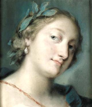 Portrait of a Poetess Crowned with a Laurel Wreath