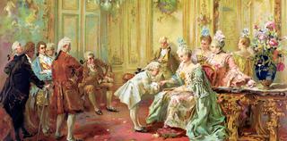 The presentation of the young Mozart to Mme de Pompadour at Versailles in 1763