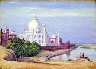 The Taj, Agra, and Distant Fort, India. April 1878