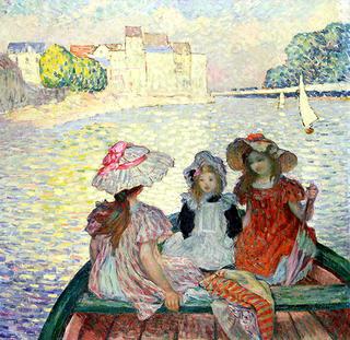 Three Girls in a boat