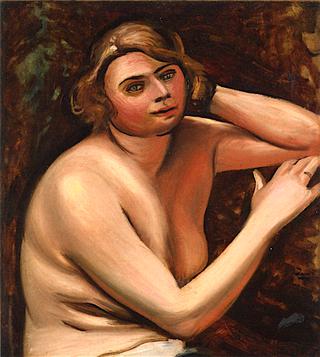 Bust of a Female Nude, Leaning on Her Elbow